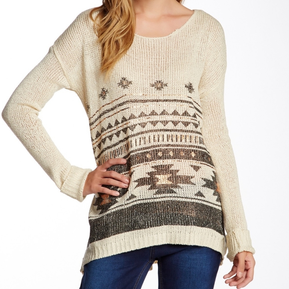 Seven7 Dolman Sweater Pullover Women Med Long Slee